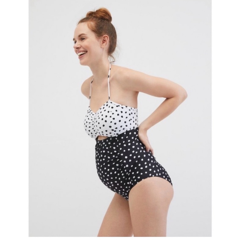 BEACH BUMP™ CUTOUT MATERNITY ONE PIECE SWIMSUIT UPF 50+